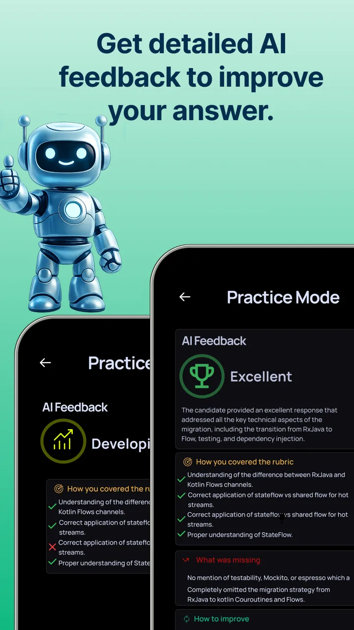 Get detailed AI feedback to improve your answer